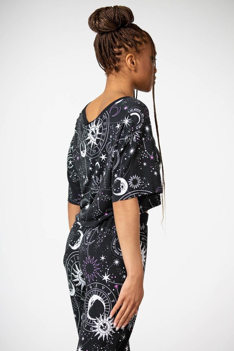 Women Crop | Killstar Moonlight V Neck Crop Top