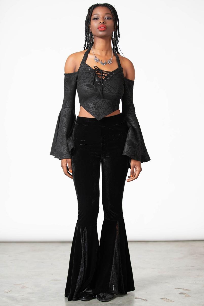 Women Crop | Killstar Periwinkle Halter Crop Top