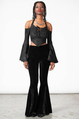 Women Crop | Killstar Periwinkle Halter Crop Top