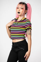 Women Crop | Killstar Rainbow Child Ribbed Crop Top