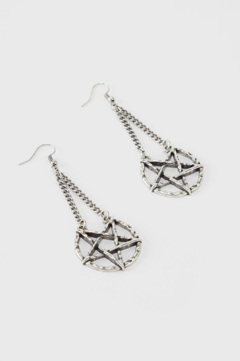 Women Earrings | Killstar Broken Seal Pentagram Earrings