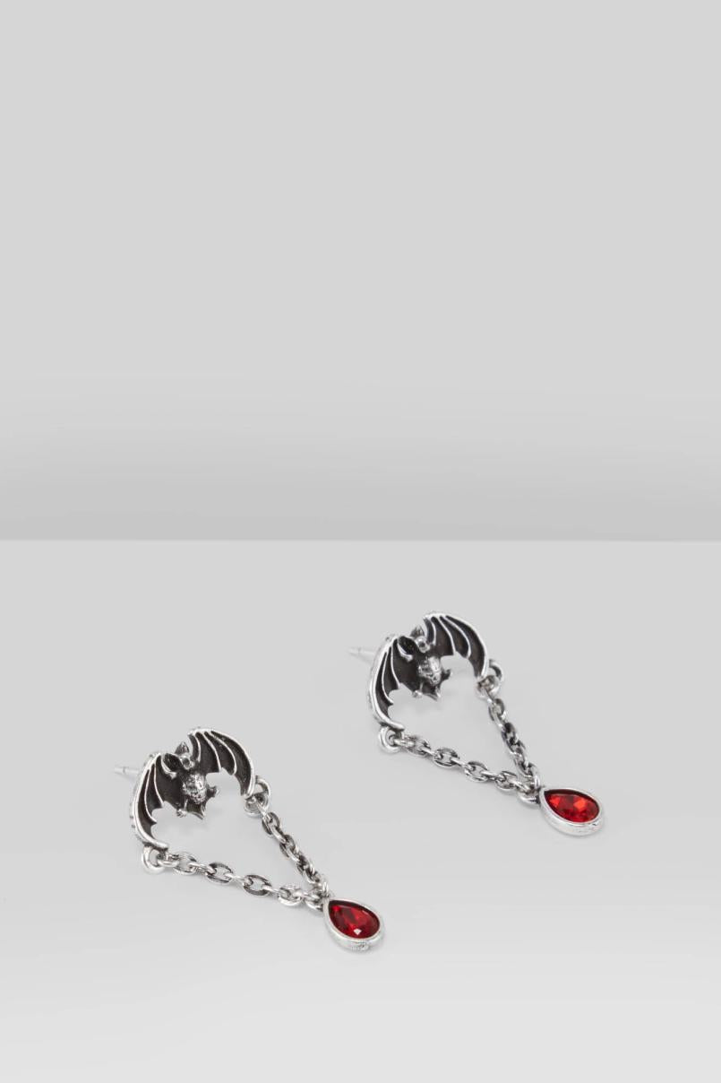 Women Earrings | Killstar Vamp Bat Earrings [RED]
