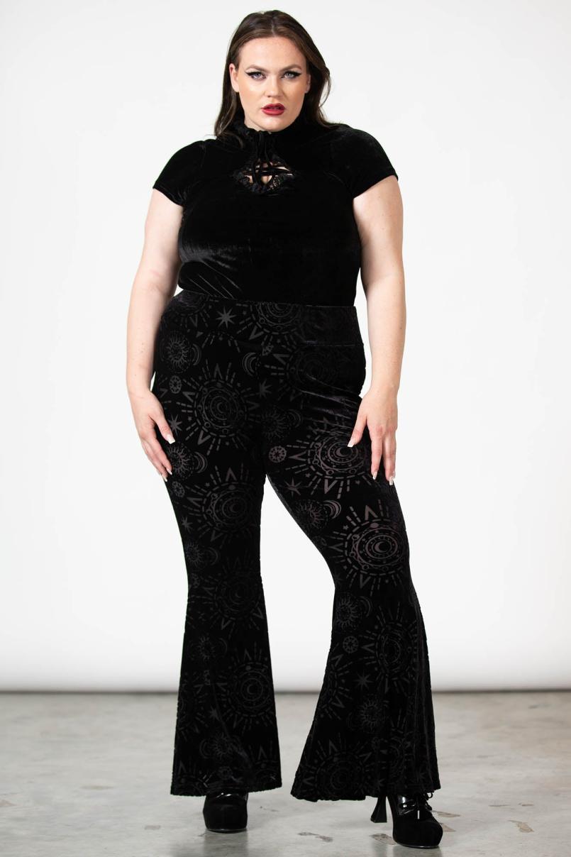 Women Flares | Killstar Evil Eye Burnout Bell Bottom