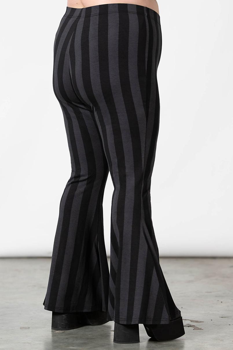 Women Flares | Killstar Inferno Room Flares [GREY STRIPE]