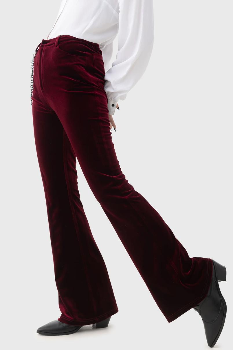 Women Flares | Killstar Recently Deceased Velvet Flares