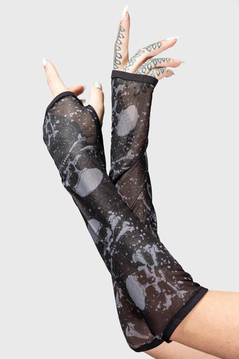 Women Gloves &amp; Scarves | Killstar Big Top Fingerless Gloves