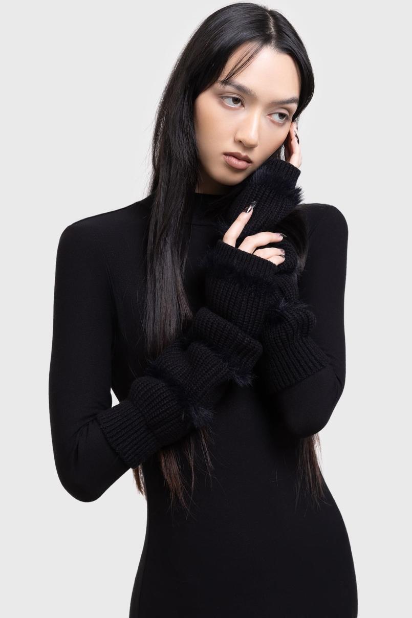 Women Gloves &amp; Scarves | Killstar Striped Night Arm Warmers