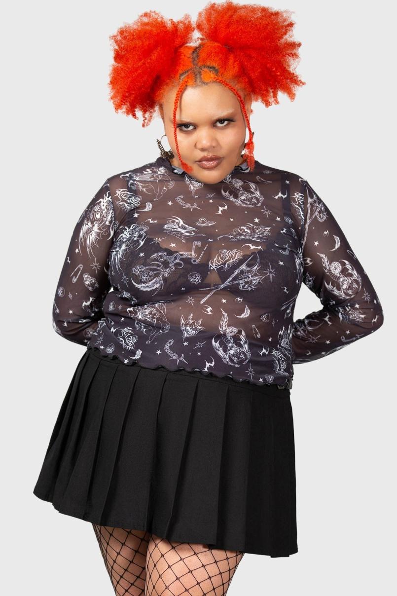 Women Going Out | Killstar Dazed Skull Crop Top