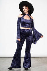 Women Going Out | Killstar Felinology Crop Top [PLUM]