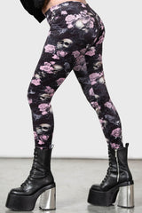 Women Going Out | Killstar Hematite Leggings [BLACK/PINK]