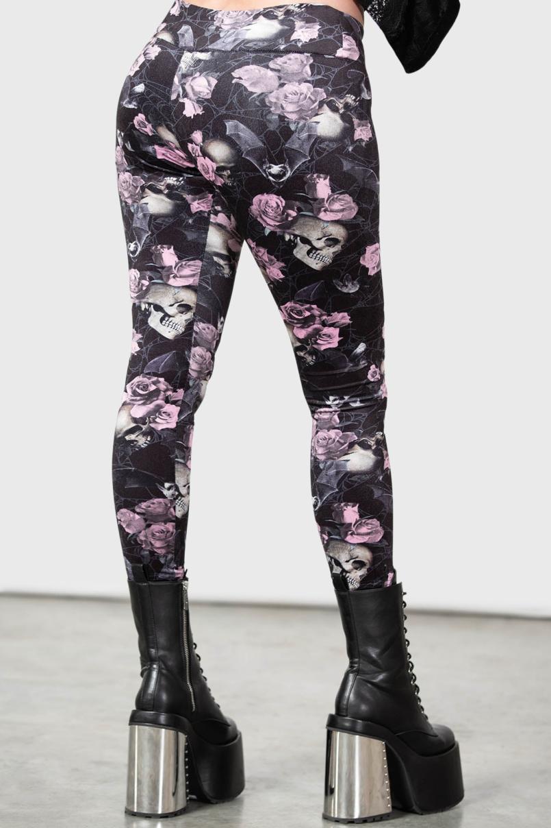 Women Going Out | Killstar Hematite Leggings [BLACK/PINK]
