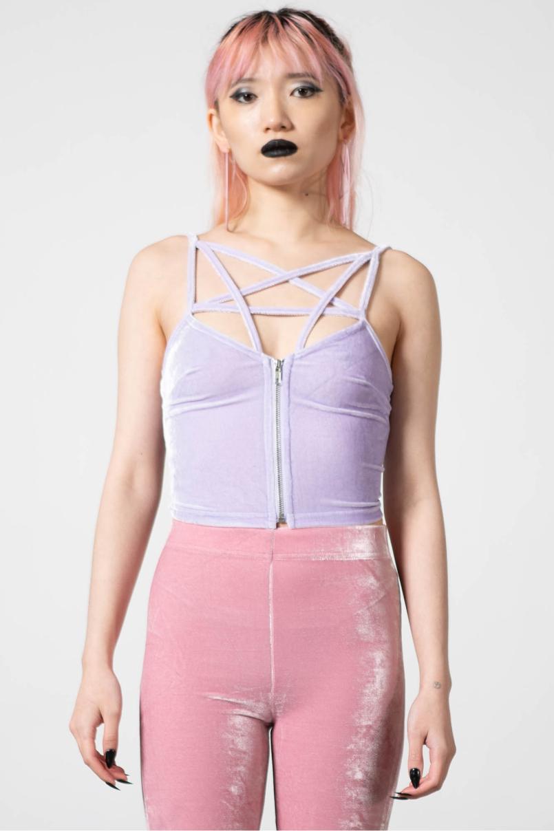 Women Going Out | Killstar Lost In Sin Zip Top [PASTEL LILAC]