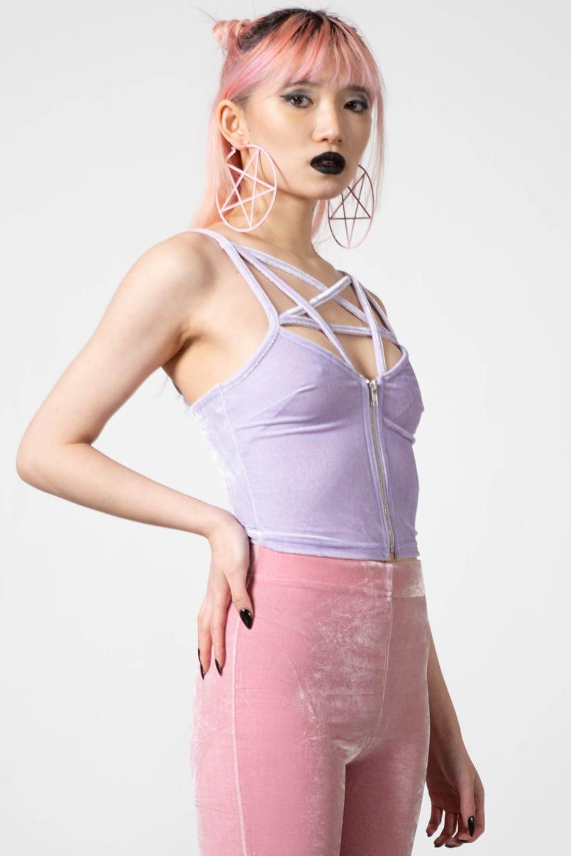 Women Going Out | Killstar Lost In Sin Zip Top [PASTEL LILAC]