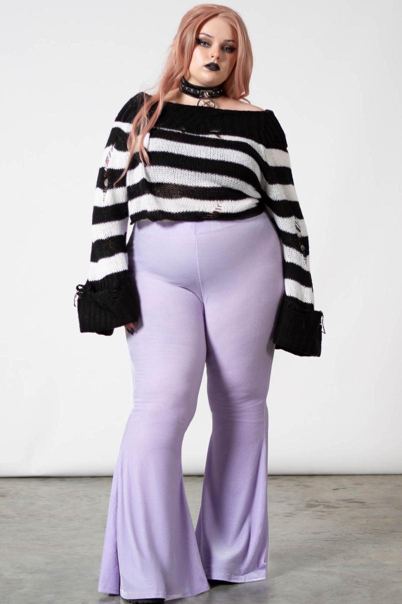 Women Going Out | Killstar Moondance Bell Bottoms [PASTEL LILAC]