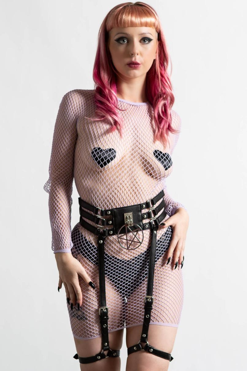 Women Harnesses &amp; Belts | Killstar Baby Hex Suspender Belt [B]