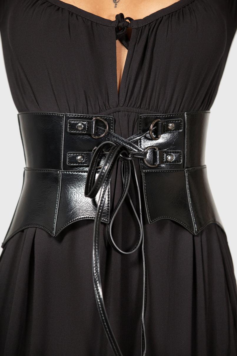 Women Harnesses &amp; Belts | Killstar Wetland Bat Peplum Corset