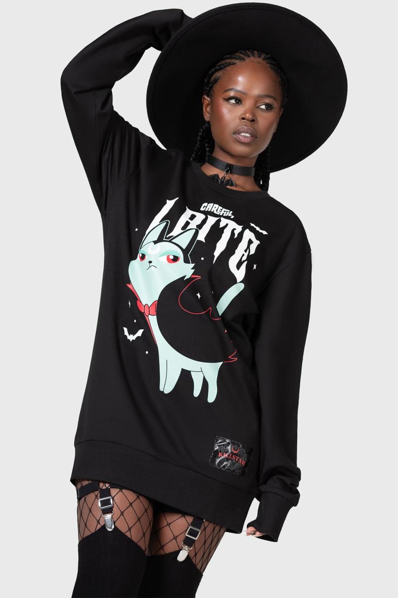 Women Hoodies | Killstar Cat Spat Sweatshirt