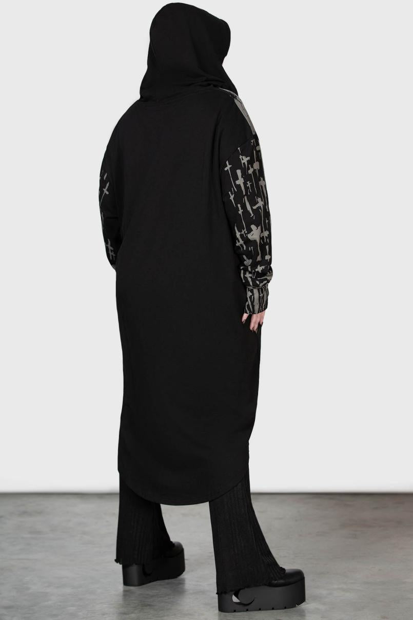 Women Hoodies | Killstar Cross The Bear Longline Hoodie