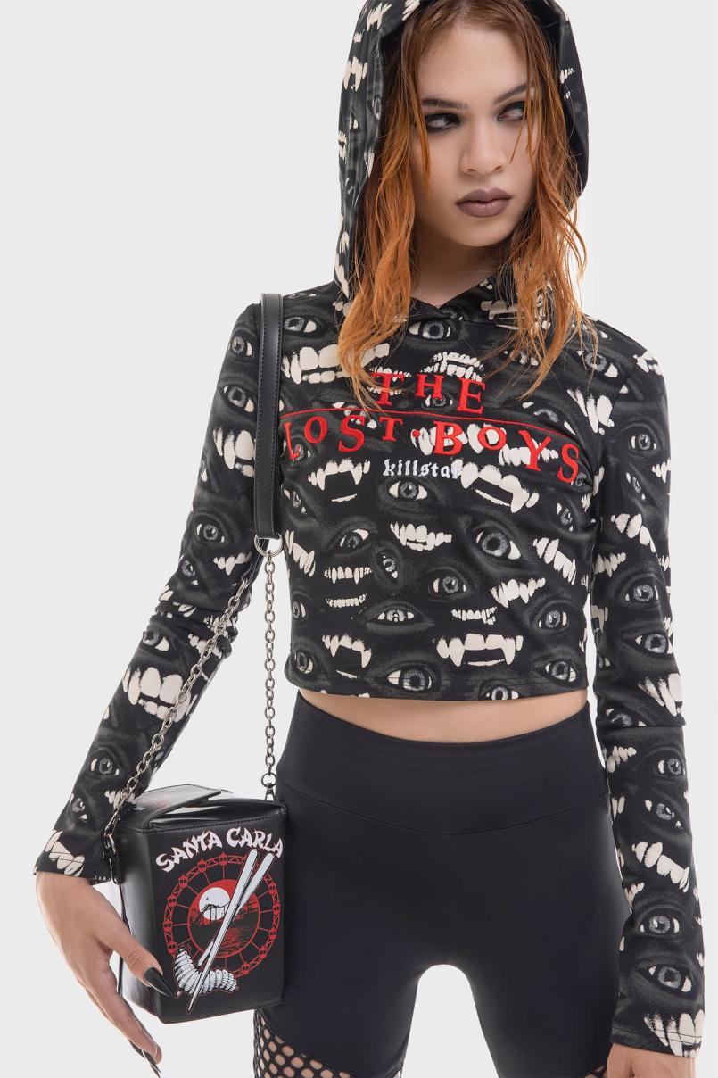 Women Hoodies | Killstar The Lost Boys Crop Hooded Top