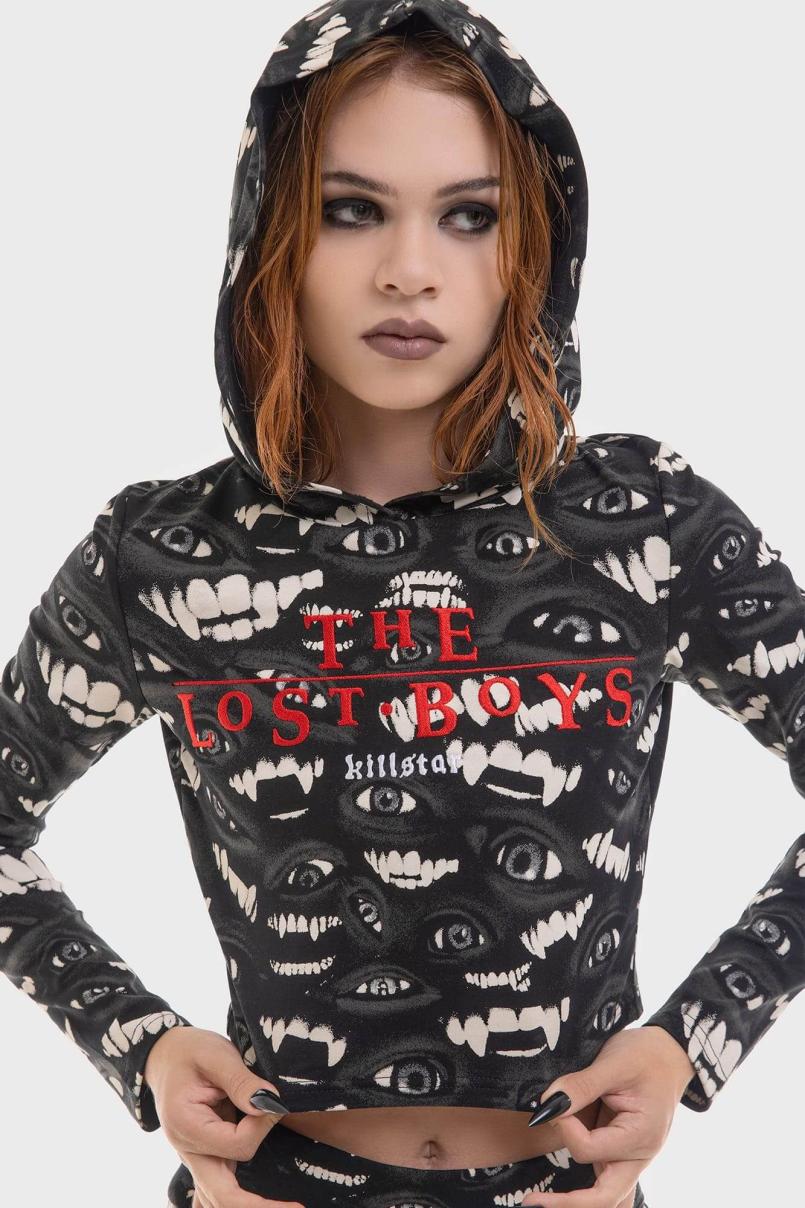 Women Hoodies | Killstar The Lost Boys Crop Hooded Top