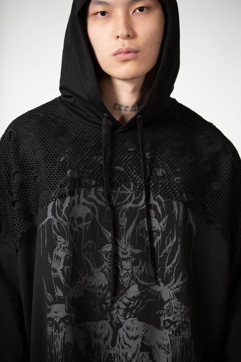 Women Hoodies | Killstar The Verge Fishnet Hoodie