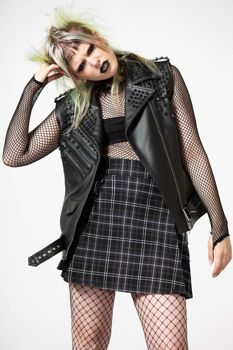 Women Jackets &amp; Coats | Killstar Doom Leather Vest [FAUX LEATHER]