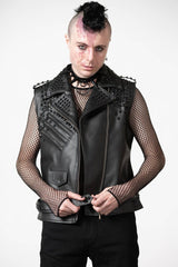 Women Jackets &amp; Coats | Killstar Doom Leather Vest [FAUX LEATHER]