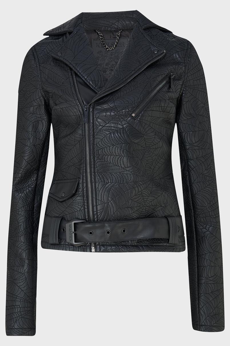 Women Jackets &amp; Coats | Killstar Spideration Biker Jacket