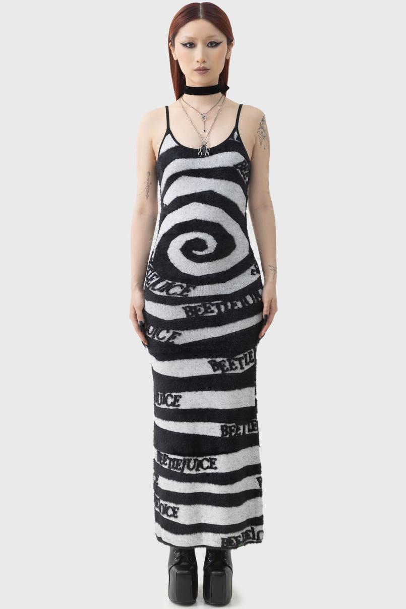 Women Knitted | Killstar Vertigo Spiral Knitted Maxi Dress