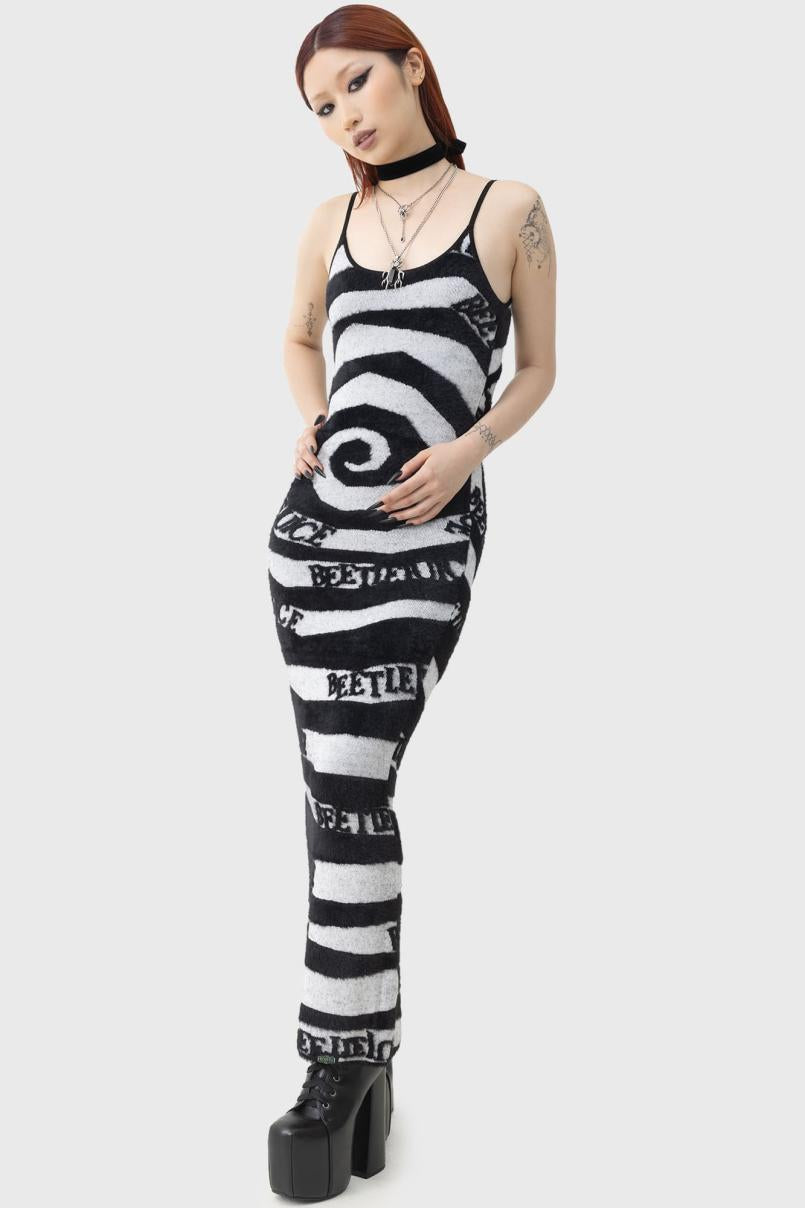 Women Knitted | Killstar Vertigo Spiral Knitted Maxi Dress