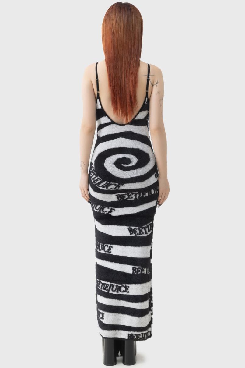 Women Knitted | Killstar Vertigo Spiral Knitted Maxi Dress