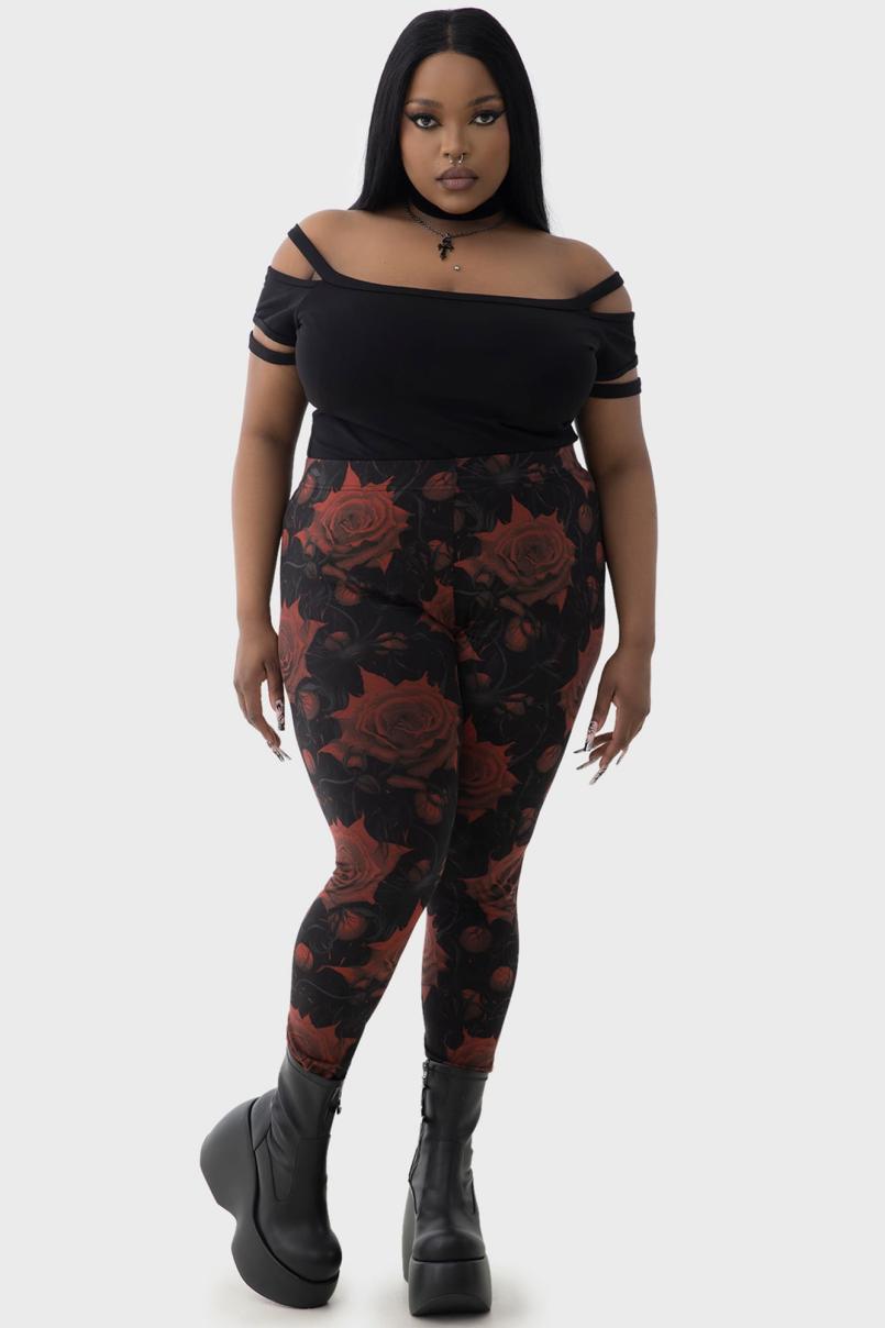 Women Leggings | Killstar Blood Rose Leggings