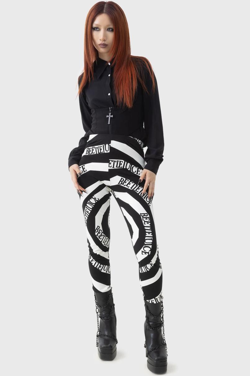 Women Leggings | Killstar Vertigo Spiral Leggings
