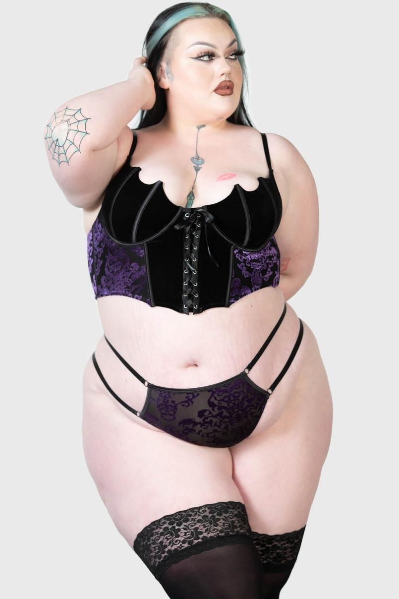 Women Lingerie | Killstar Fang Burnout Velvet Panty