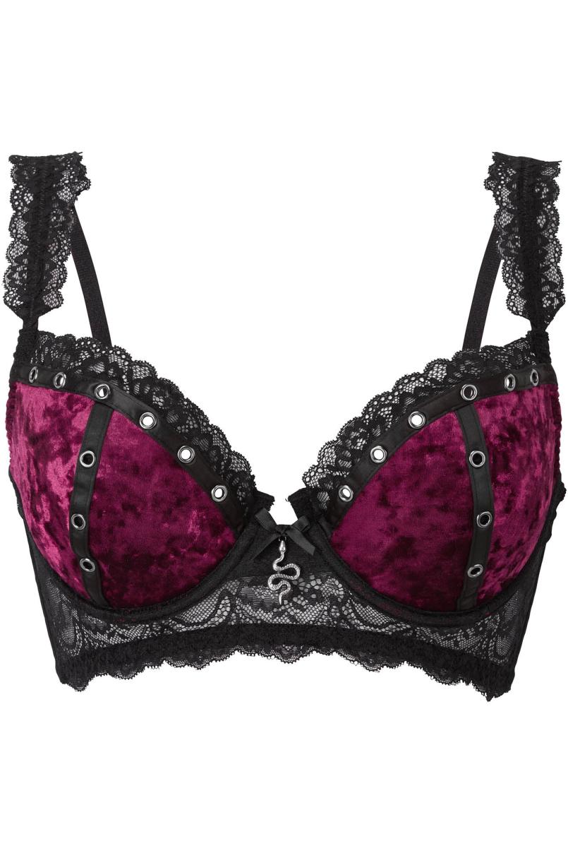 Women Lingerie | Killstar Sacred Spirits Velvet Bralet [BLOOD]