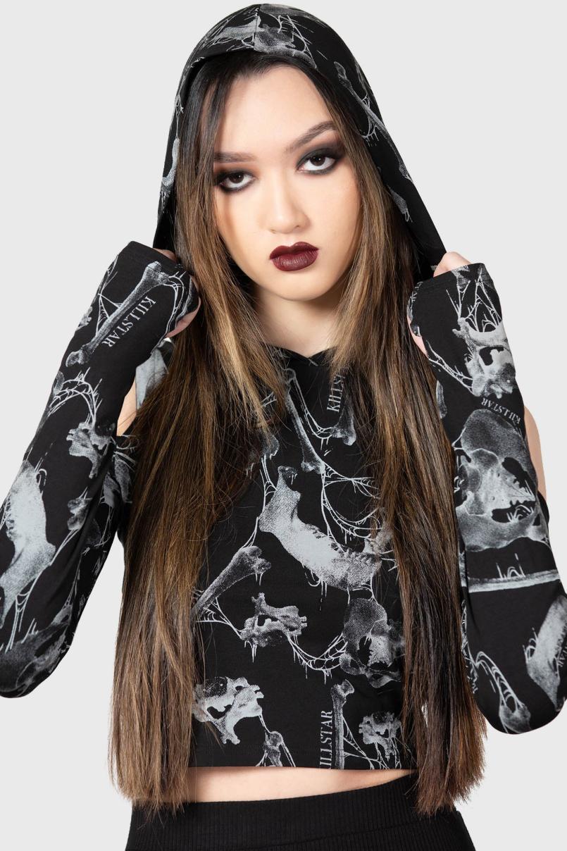 Women Long Sleeves | Killstar Catacombs Creatures Hooded Top