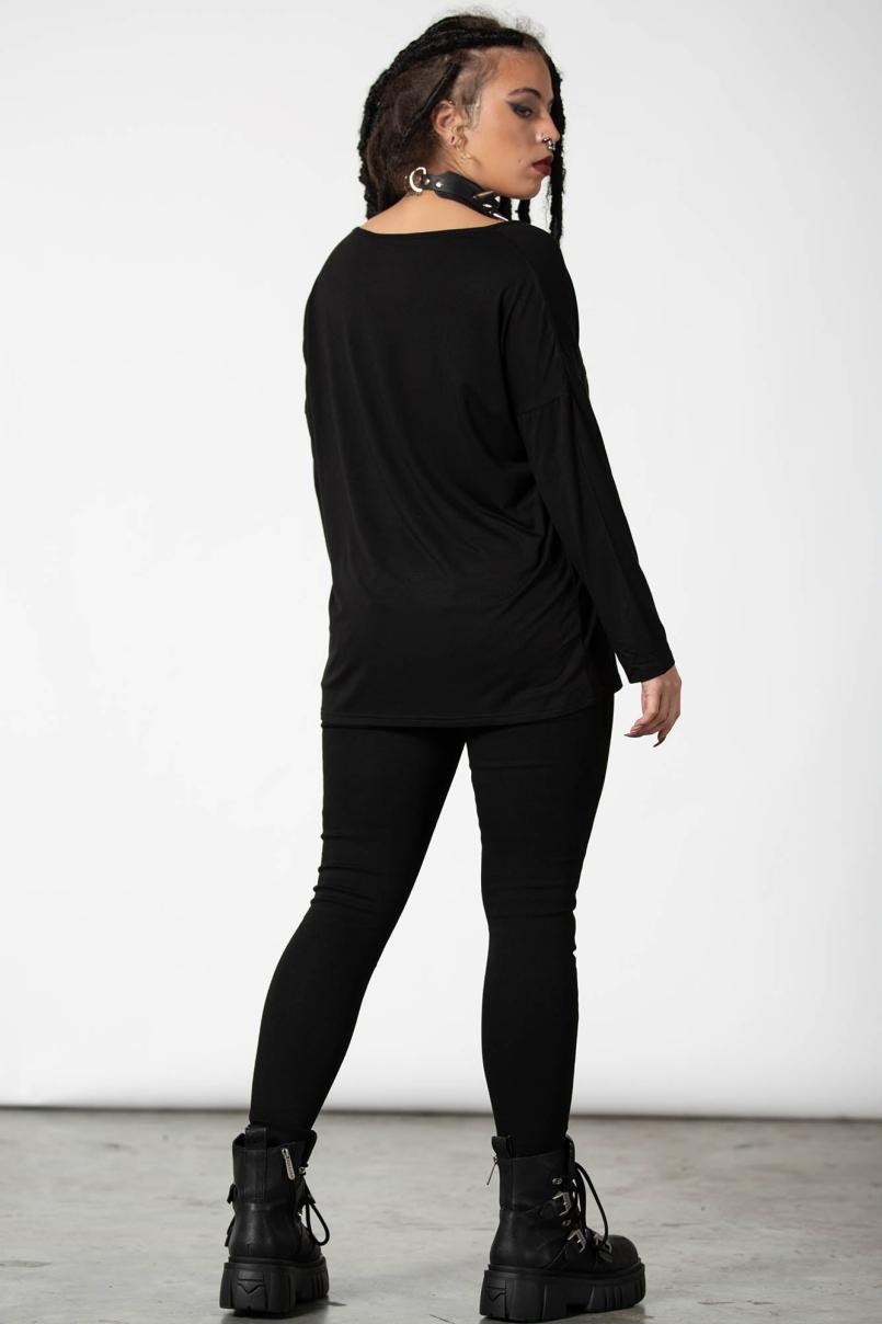 Women Long Sleeves | Killstar Dark Forces Boatneck Top