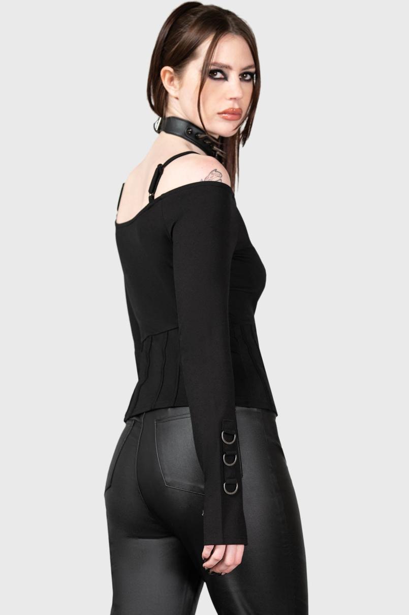 Women Long Sleeves | Killstar Desolate Cold Shoulder Top