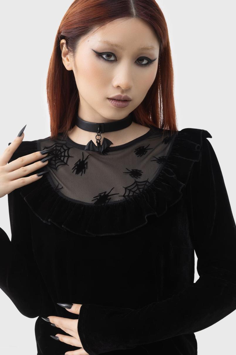 Women Long Sleeves | Killstar Here Lies Beetlejuice Long Sleeve Top