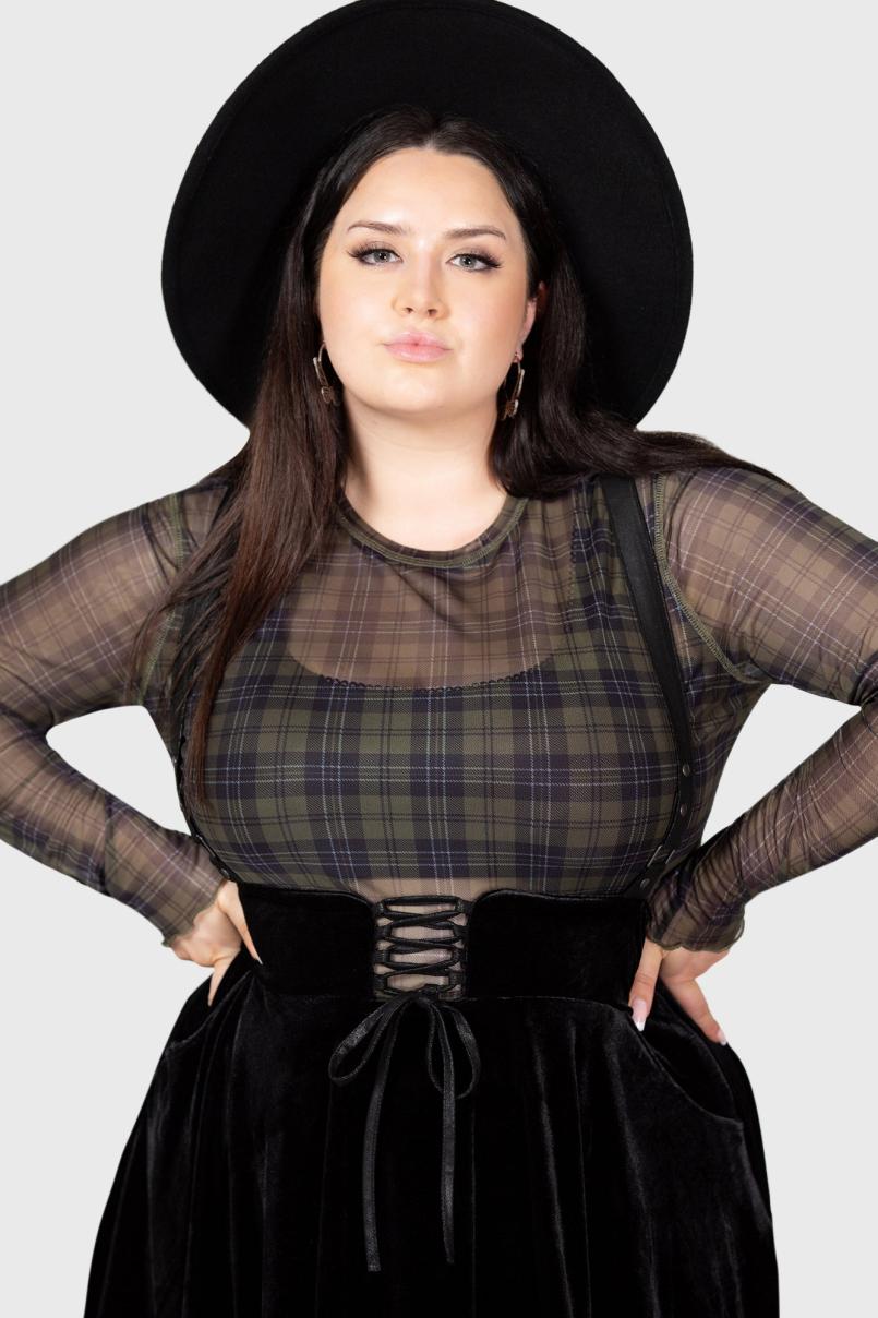 Women Long Sleeves | Killstar Moss Cover Mesh Top