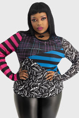 Women Long Sleeves | Killstar Scaring Up Some Fun Mesh Top