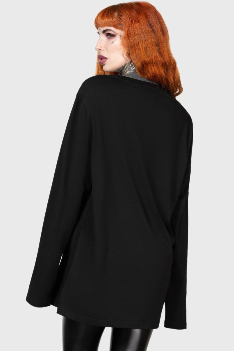 Women Long Sleeves | Killstar Warned Long Sleeve Top