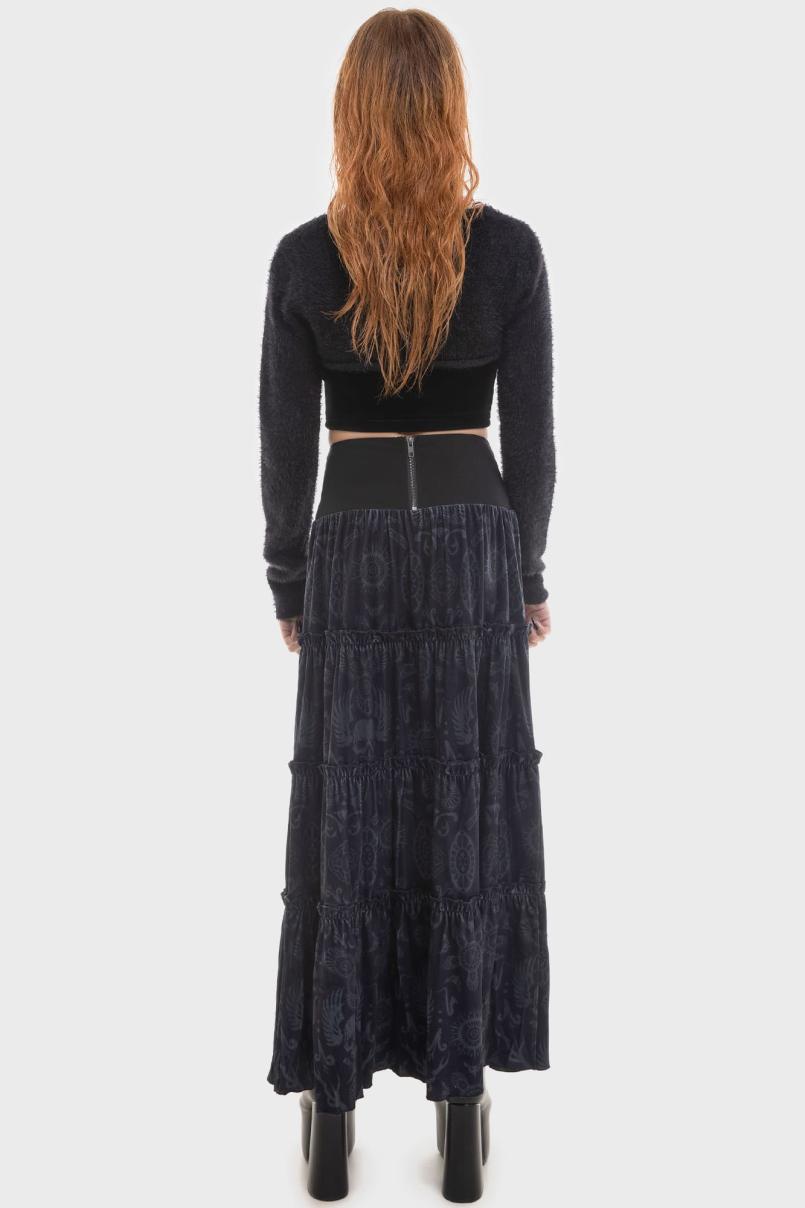 Women Maxi Skirts | Killstar Half Vamp Maxi Skirt