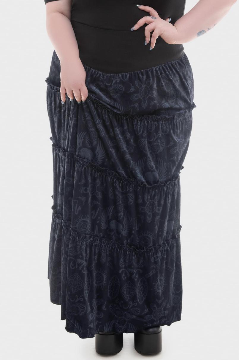 Women Maxi Skirts | Killstar Half Vamp Maxi Skirt