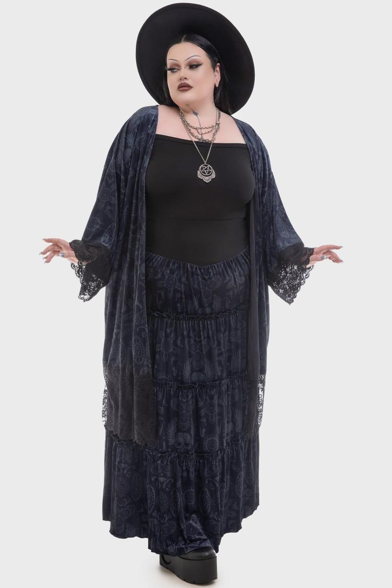 Women Maxi Skirts | Killstar Half Vamp Maxi Skirt