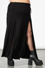 Women Maxi Skirts | Killstar Hellverina Split Maxi Skirt