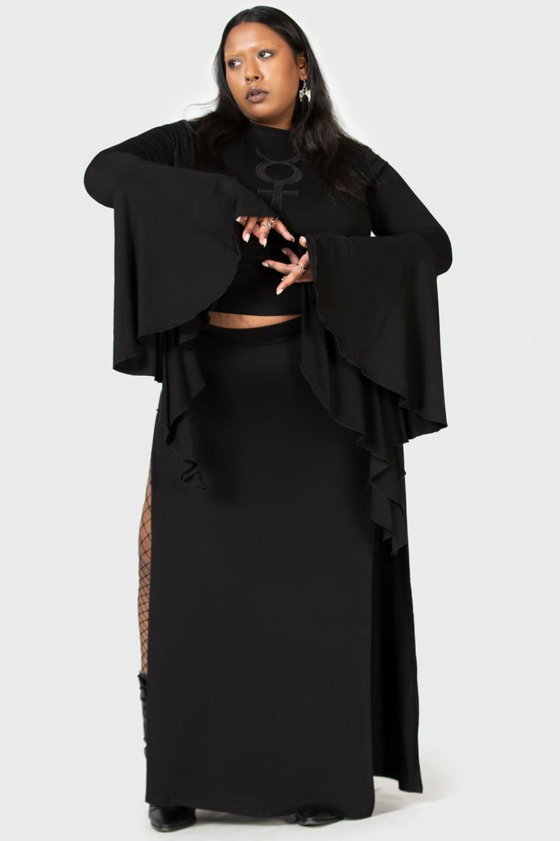 Women Maxi Skirts | Killstar Nocturnal Shade Maxi Skirt