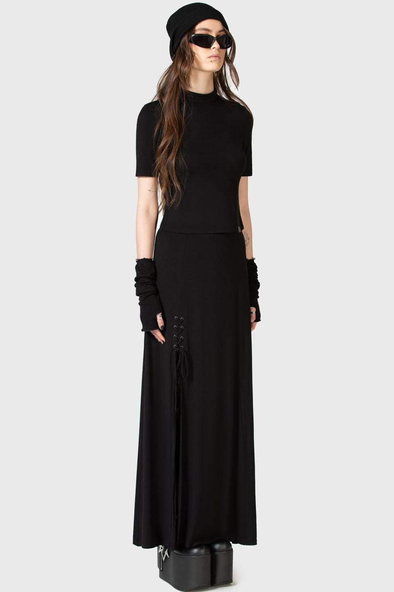 Women Maxi Skirts | Killstar Secretly Weep Maxi Skirt