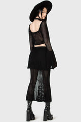 Women Maxi Skirts | Killstar Widows Prey Knit Skirt