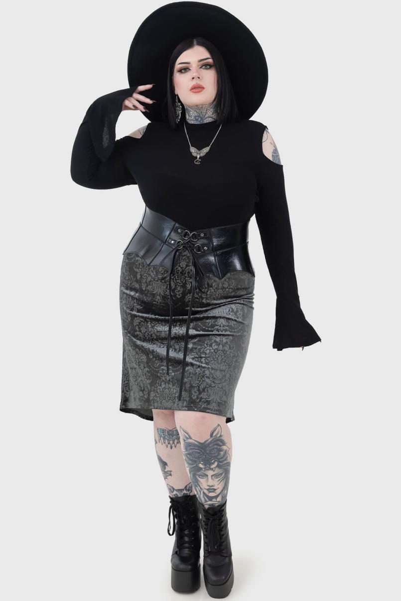 Women Midi Skirts | Killstar Haunted Lover Midi Skirt